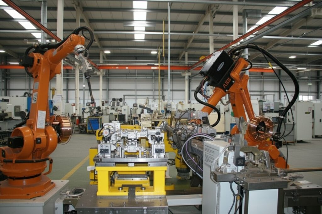 Proyecto de isla de soldadura fabricado por Industrias Rios S.L.